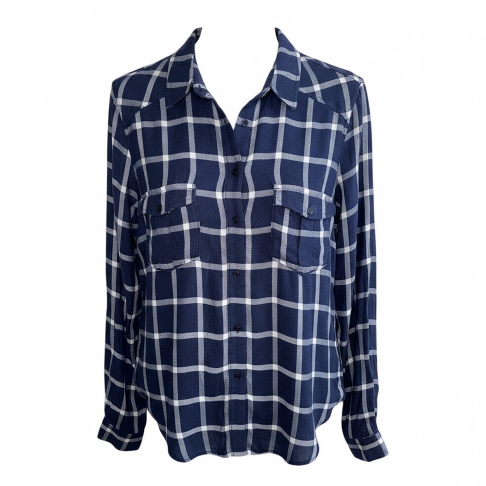 PAIGE Women’s Margeta Plaid Button Down Flannel Size Large